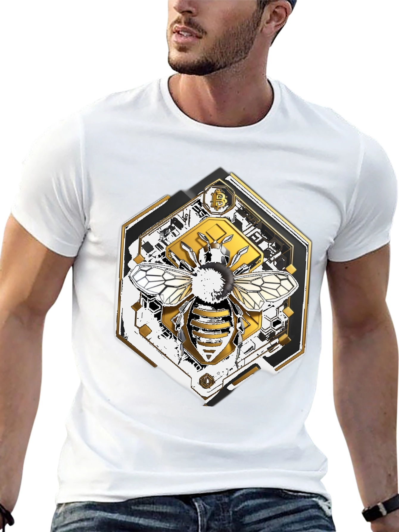 Bitcoin Bee T-Shirt - Crypto Currency Graphic Tee