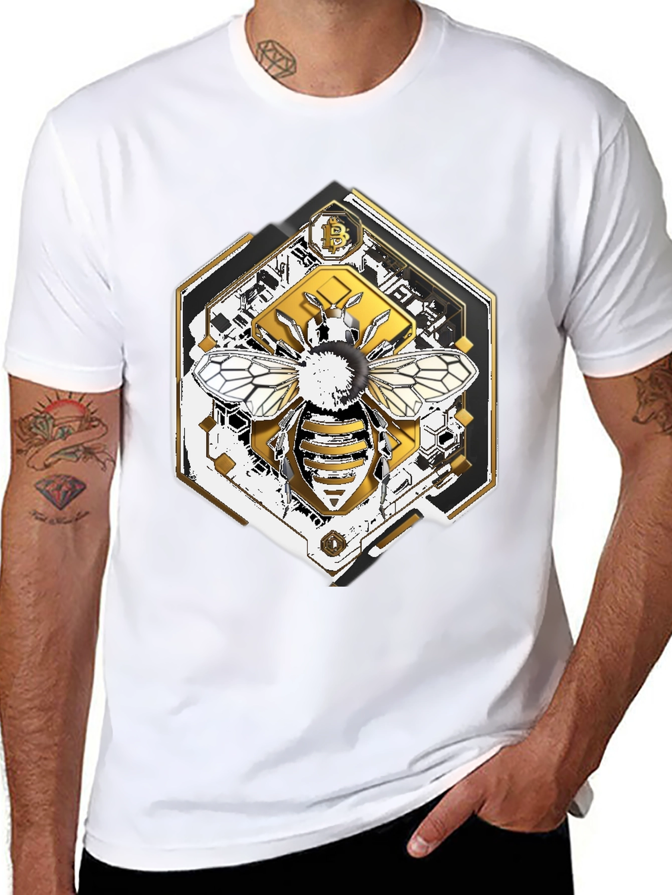 Bitcoin Bee T-Shirt - Crypto Currency Graphic Tee