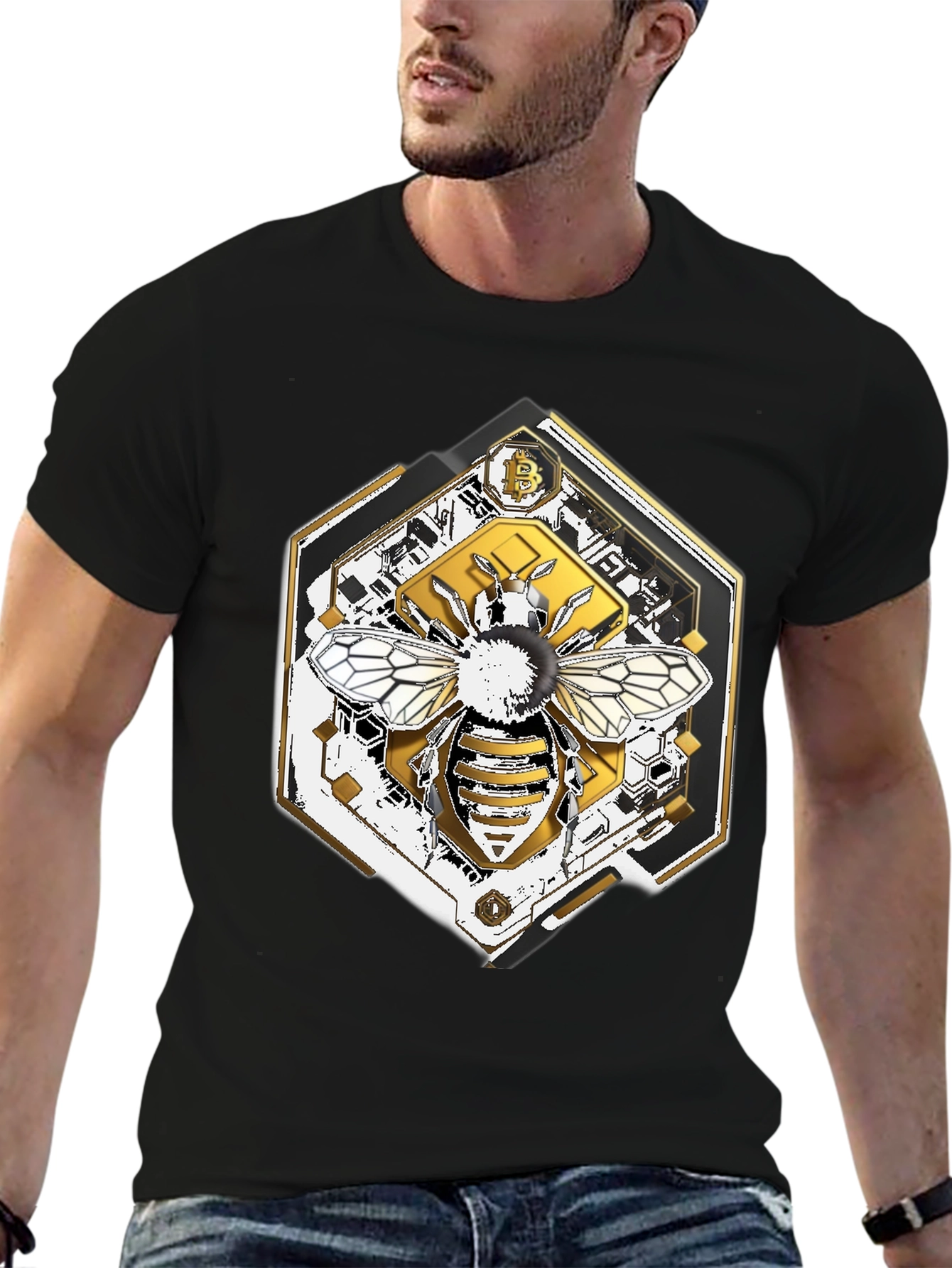 Bitcoin Bee T-Shirt - Crypto Currency Graphic Tee