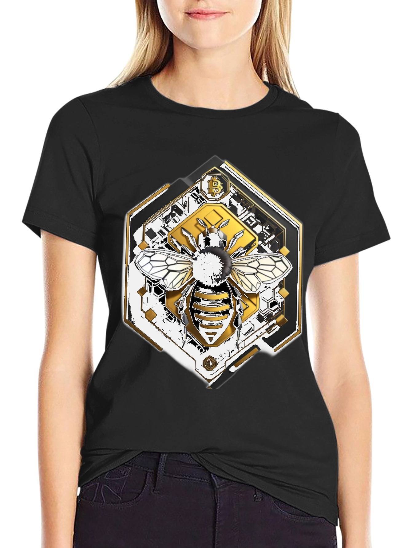 Bitcoin Bee T-Shirt - Crypto Currency Graphic Tee