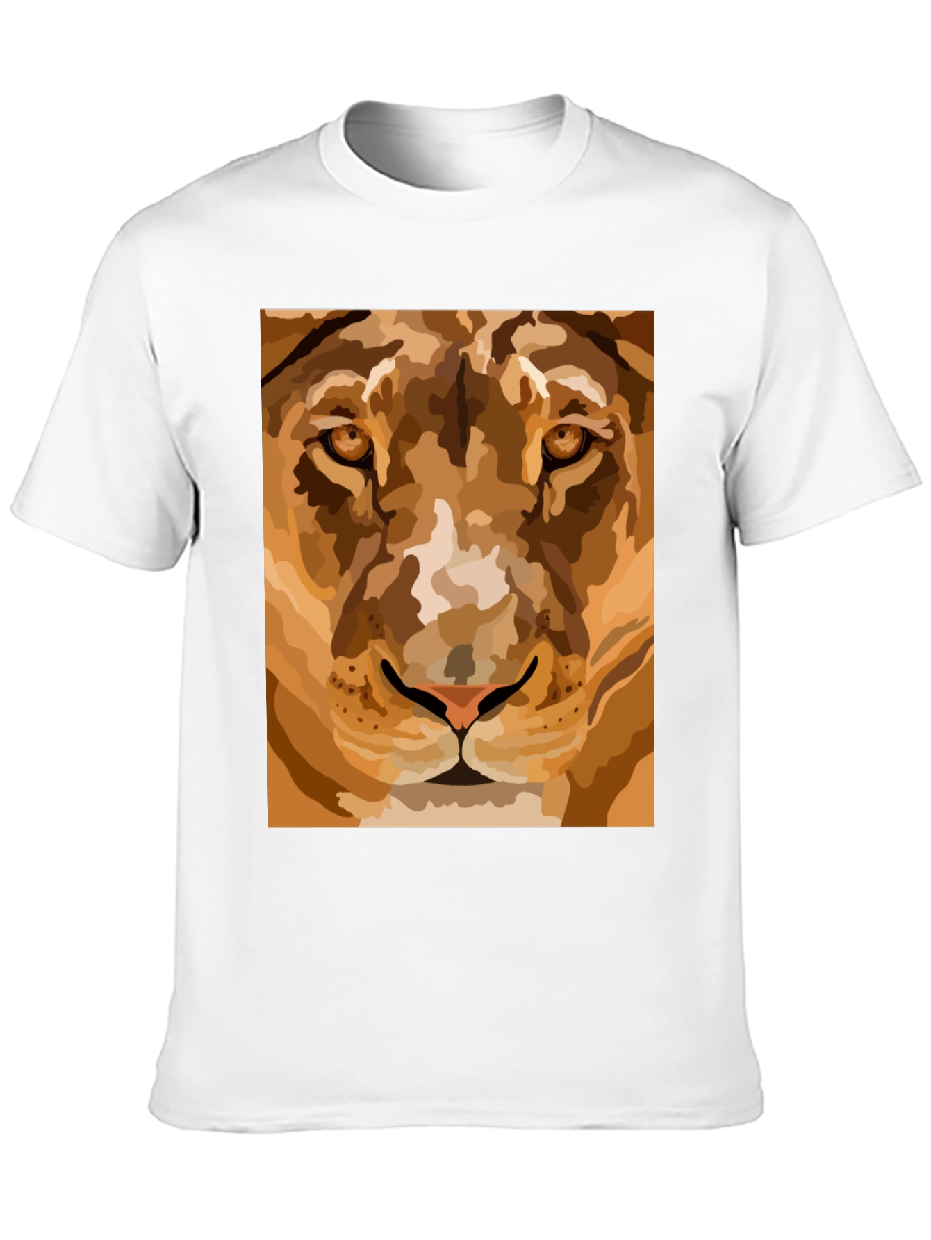 Lion Face Graphic Tee - Mens Black T-Shirt