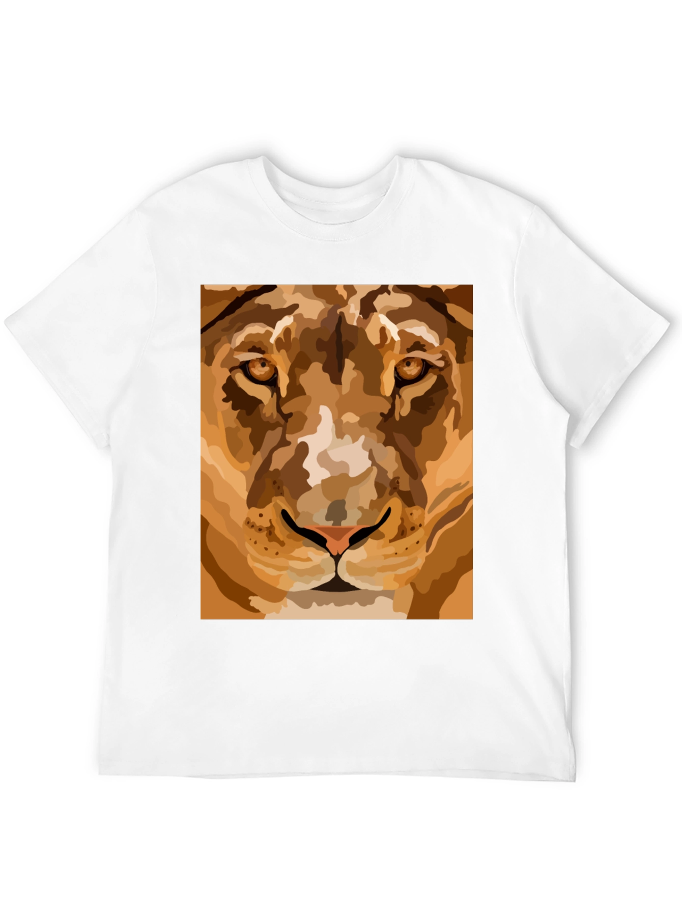 Lion Face Graphic Tee - Mens Black T-Shirt