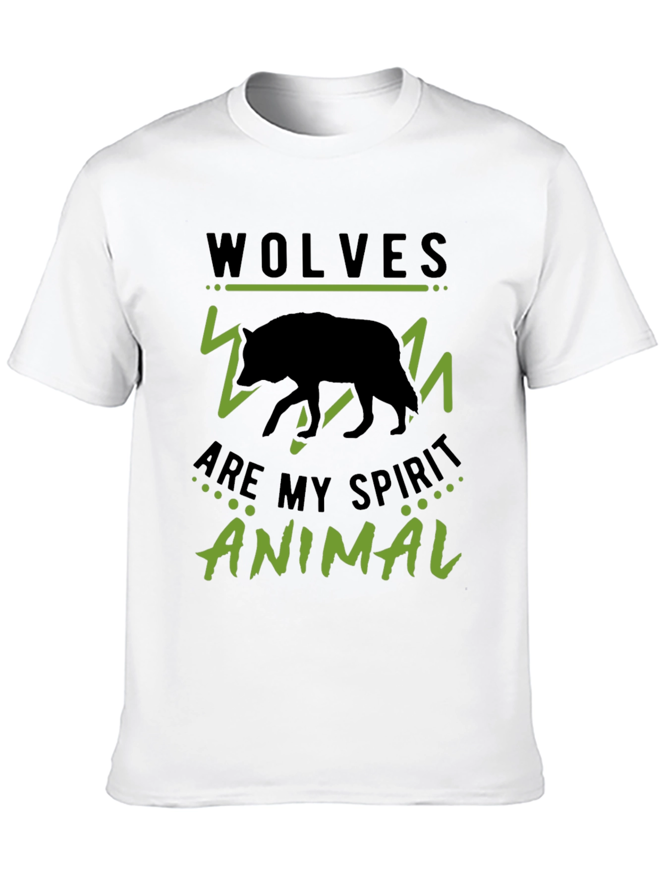 Wolves Are My Spirit Animal Black Graphic Tee