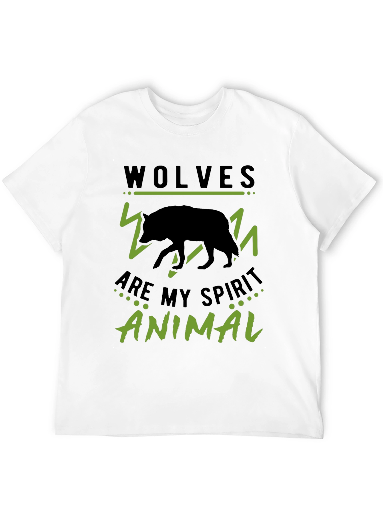 Wolves Are My Spirit Animal Black Graphic Tee