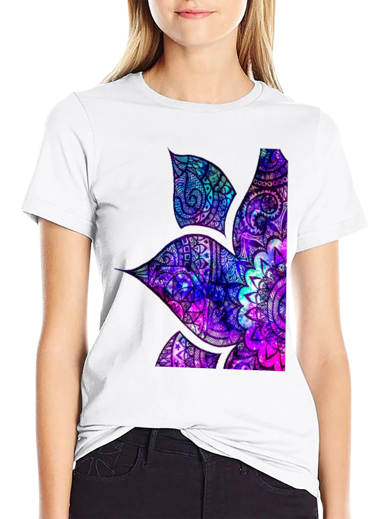 Psychedelic Hummingbird Graphic Tee - Mens Black T-Shirt