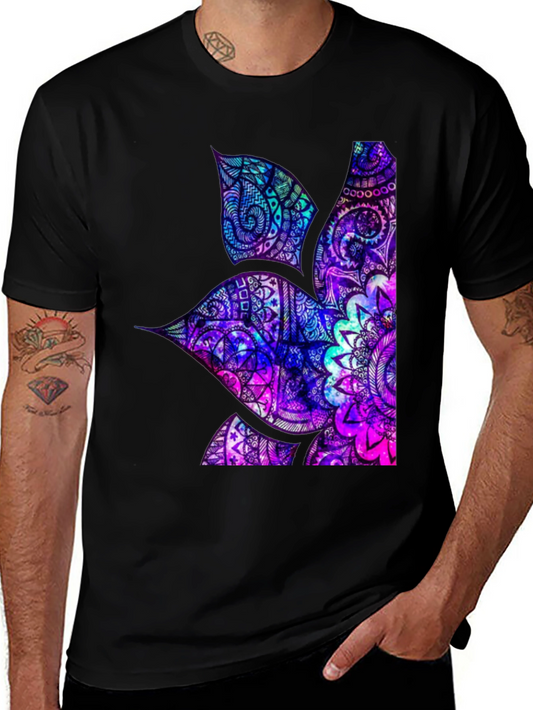 Psychedelic Hummingbird Graphic Tee - Mens Black T-Shirt