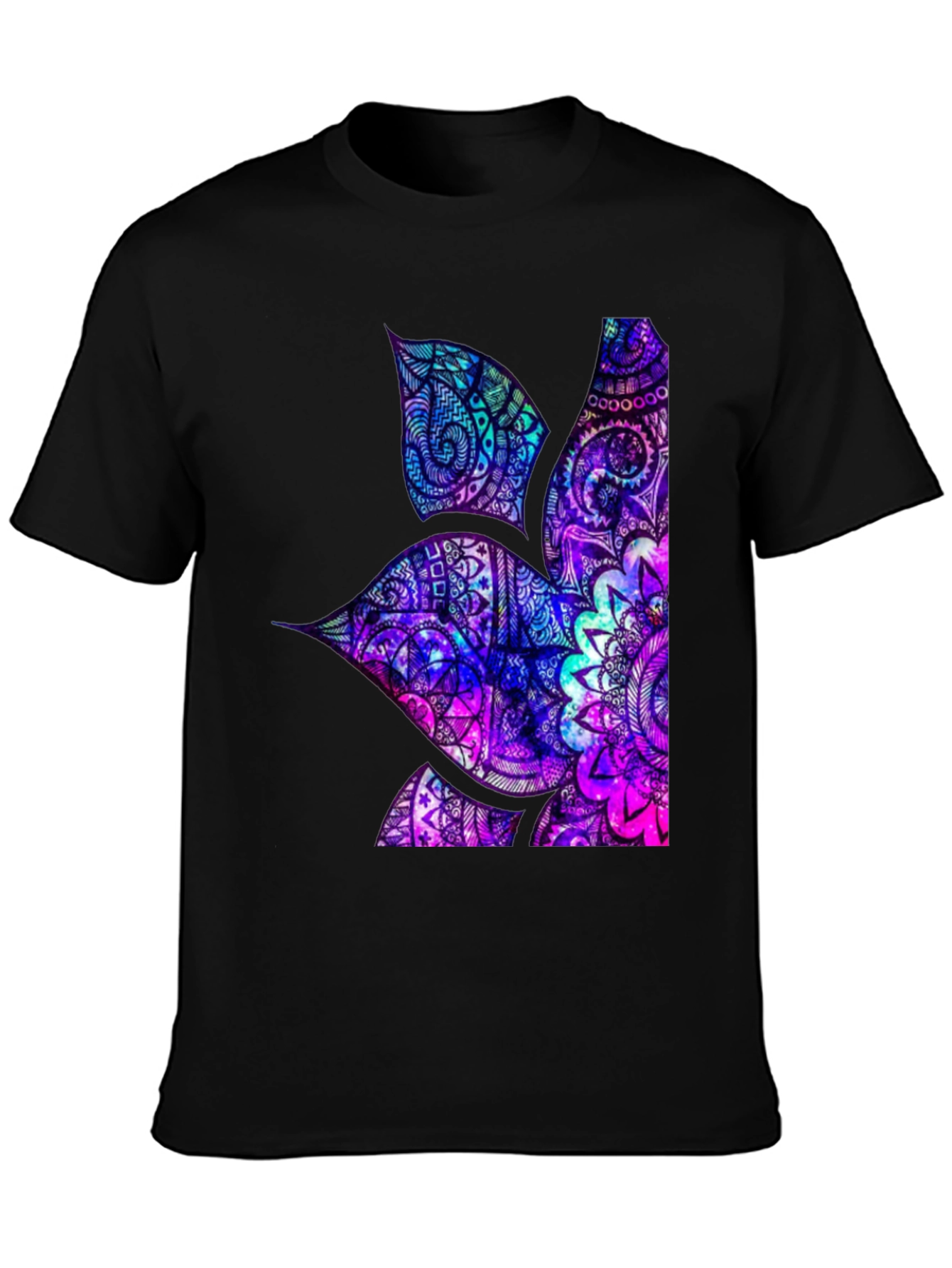 Psychedelic Hummingbird Graphic Tee - Mens Black T-Shirt