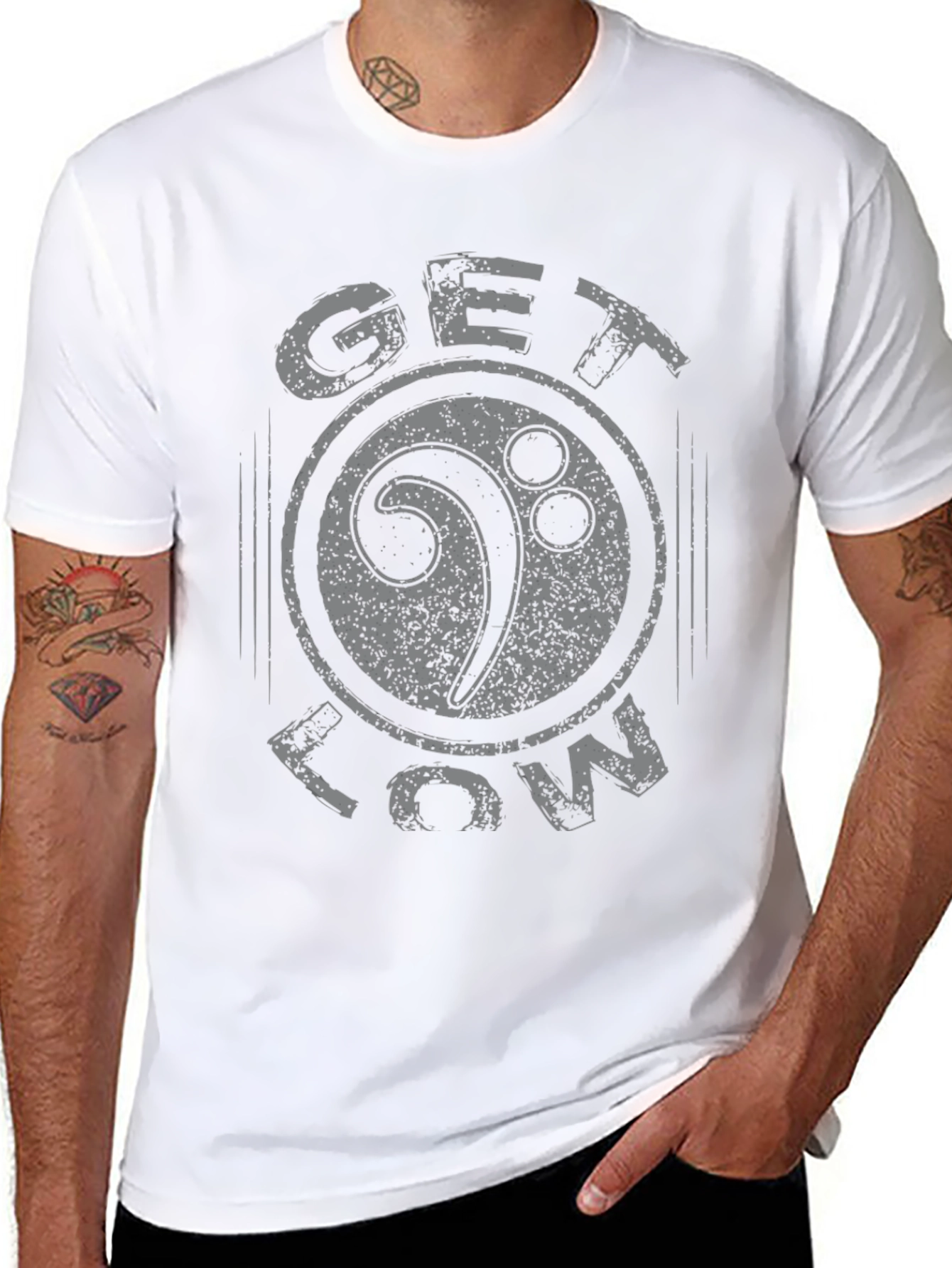 Get Low Bass Clef Graphic Tee - Black