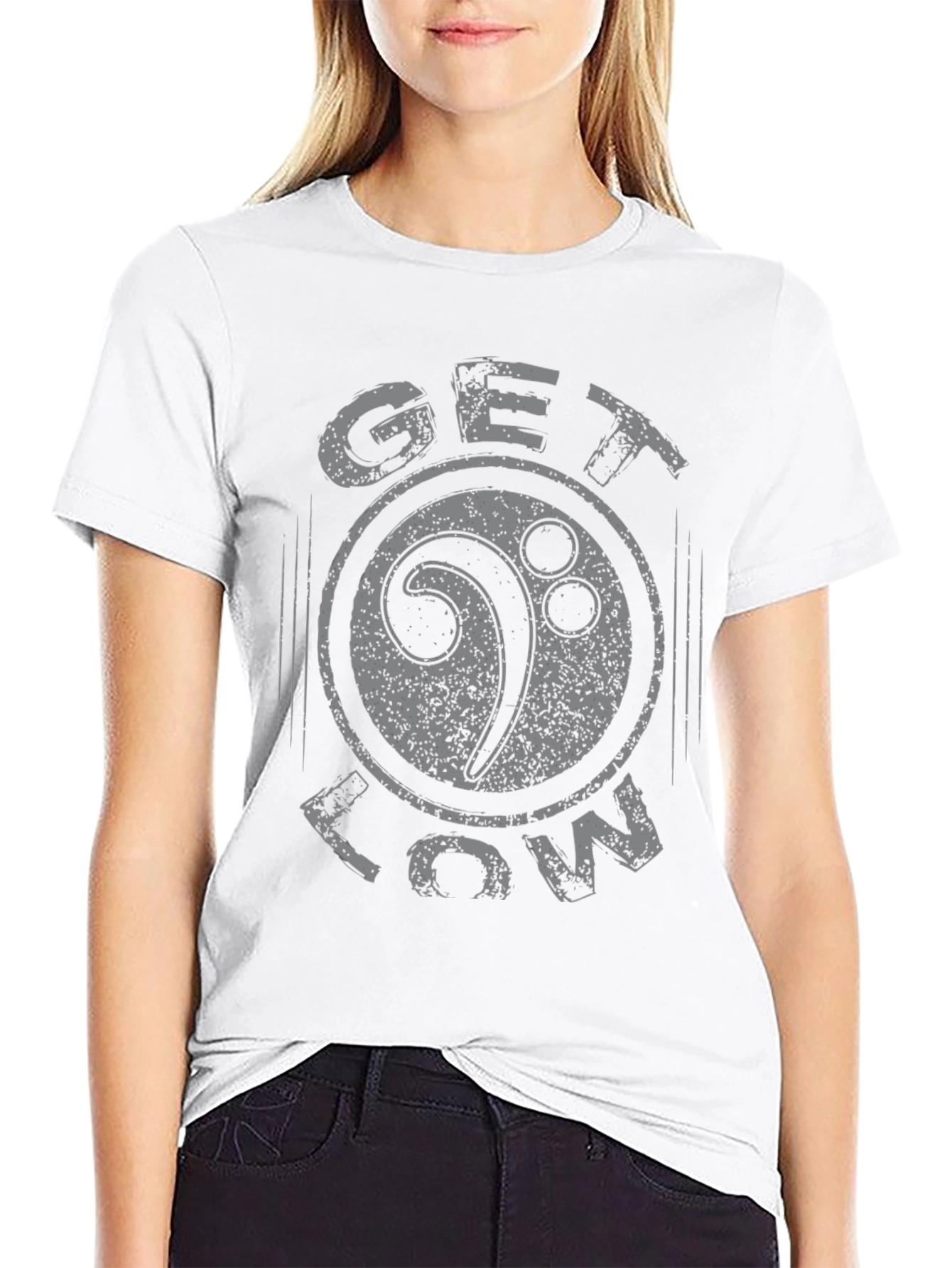 Get Low Bass Clef Graphic Tee - Black