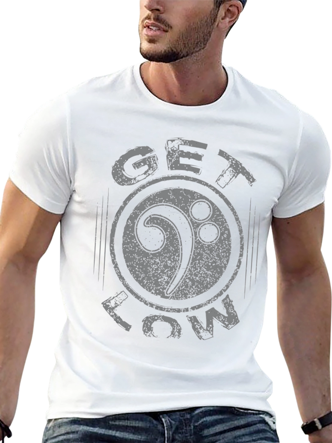 Get Low Bass Clef Graphic Tee - Black