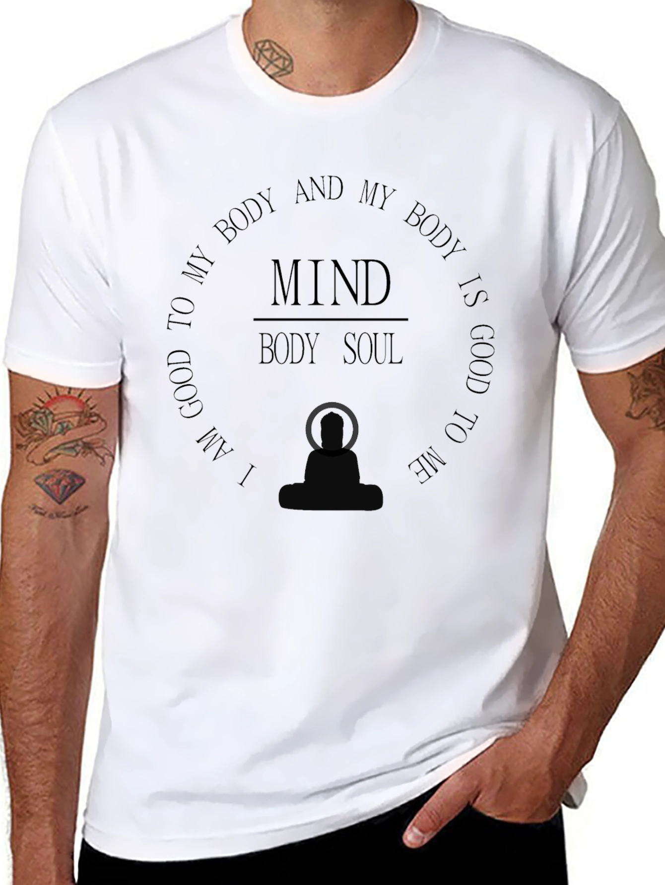 Mind Body Soul Graphic Tee - Wellness T-Shirt