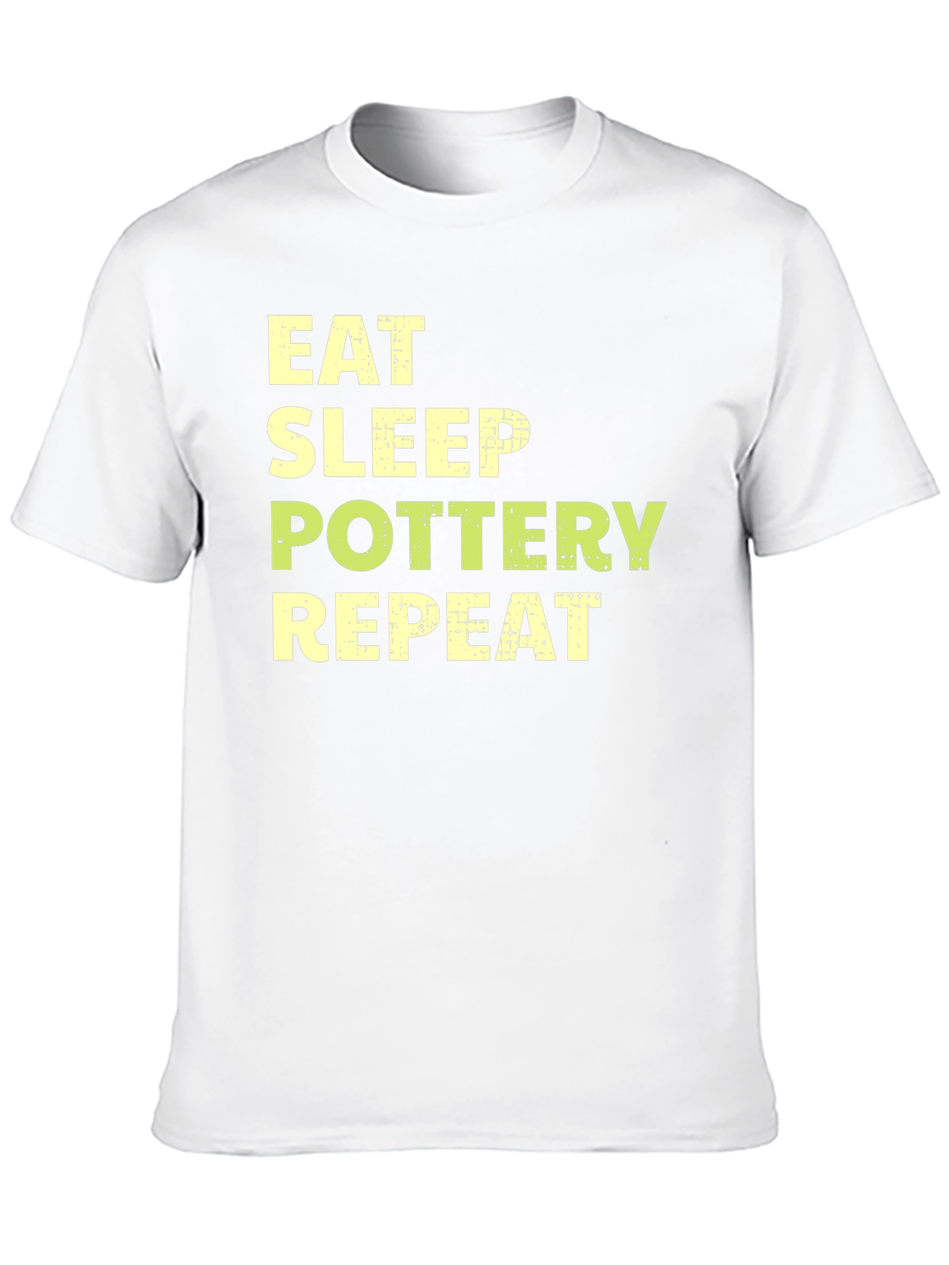 Eat Sleep Pottery Repeat T-Shirt Black Graphic Tee