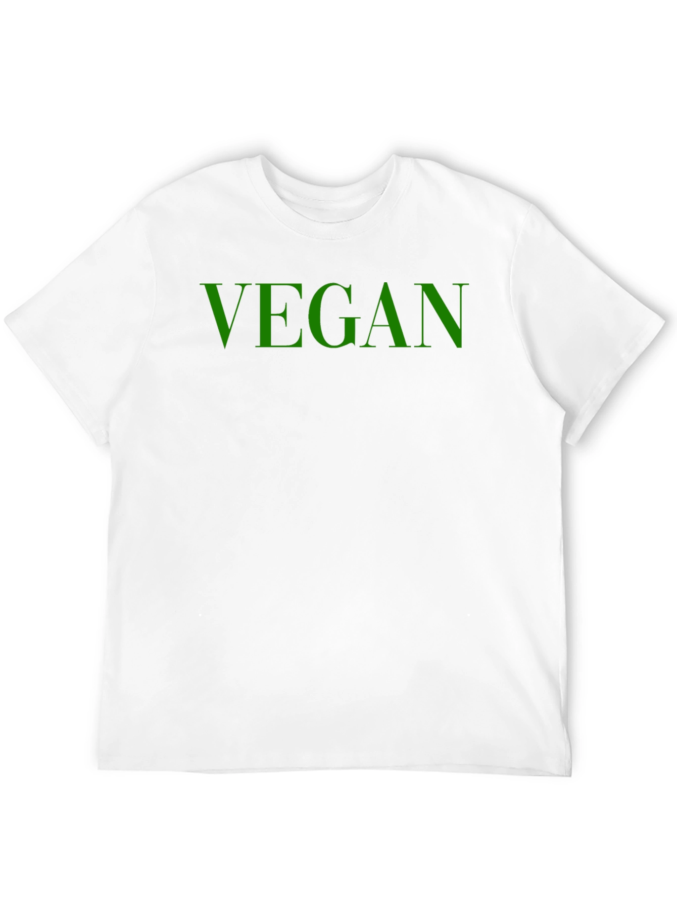 Vegan Graphic Tee - Soft Cotton Bold Green Print