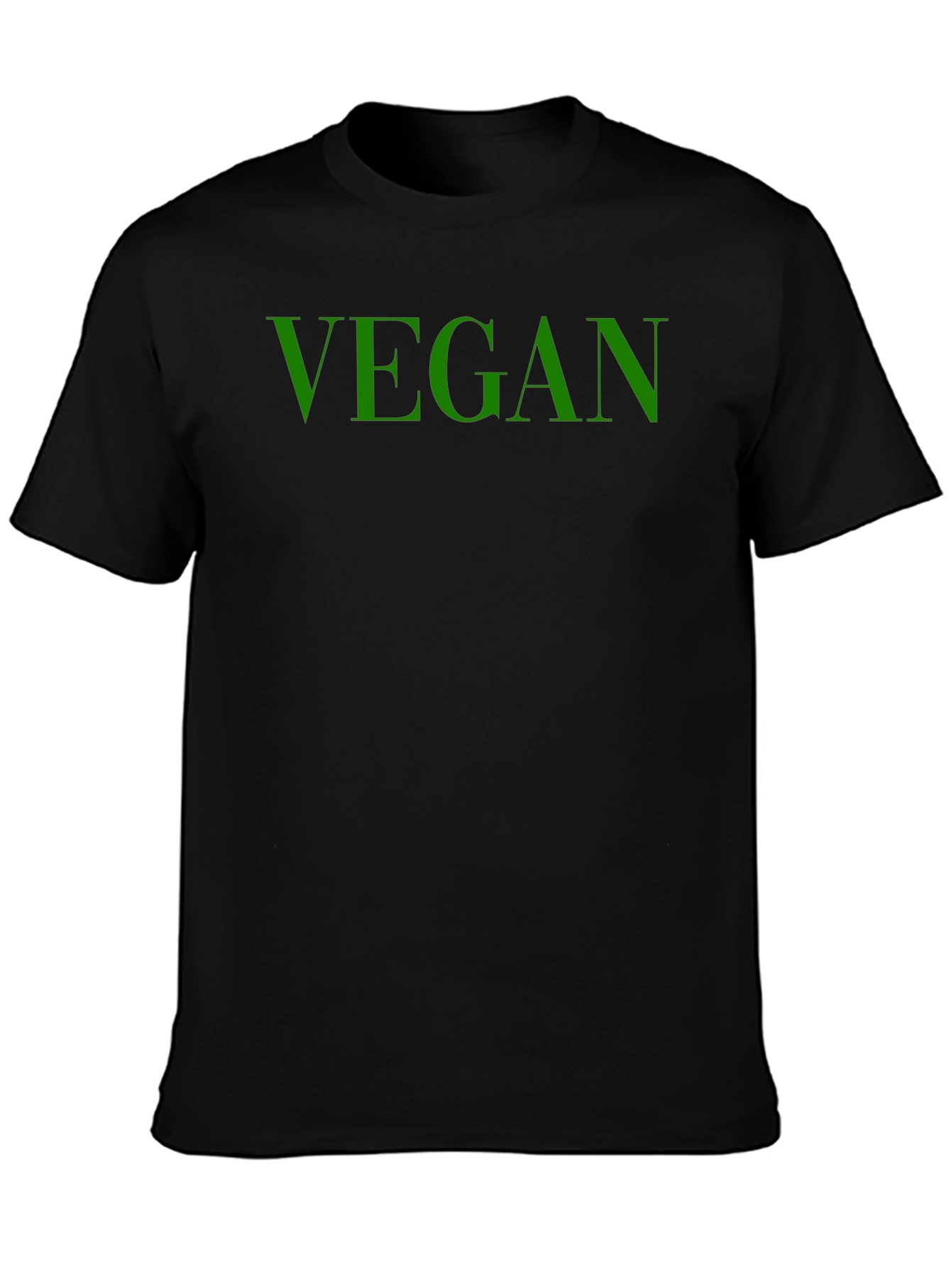 Vegan Graphic Tee - Soft Cotton Bold Green Print