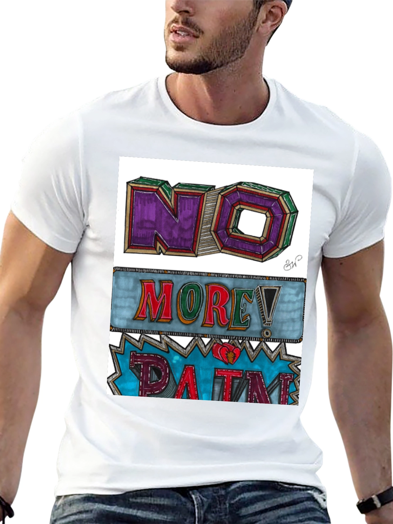 No More Pain Graphic Tee - Unique Design