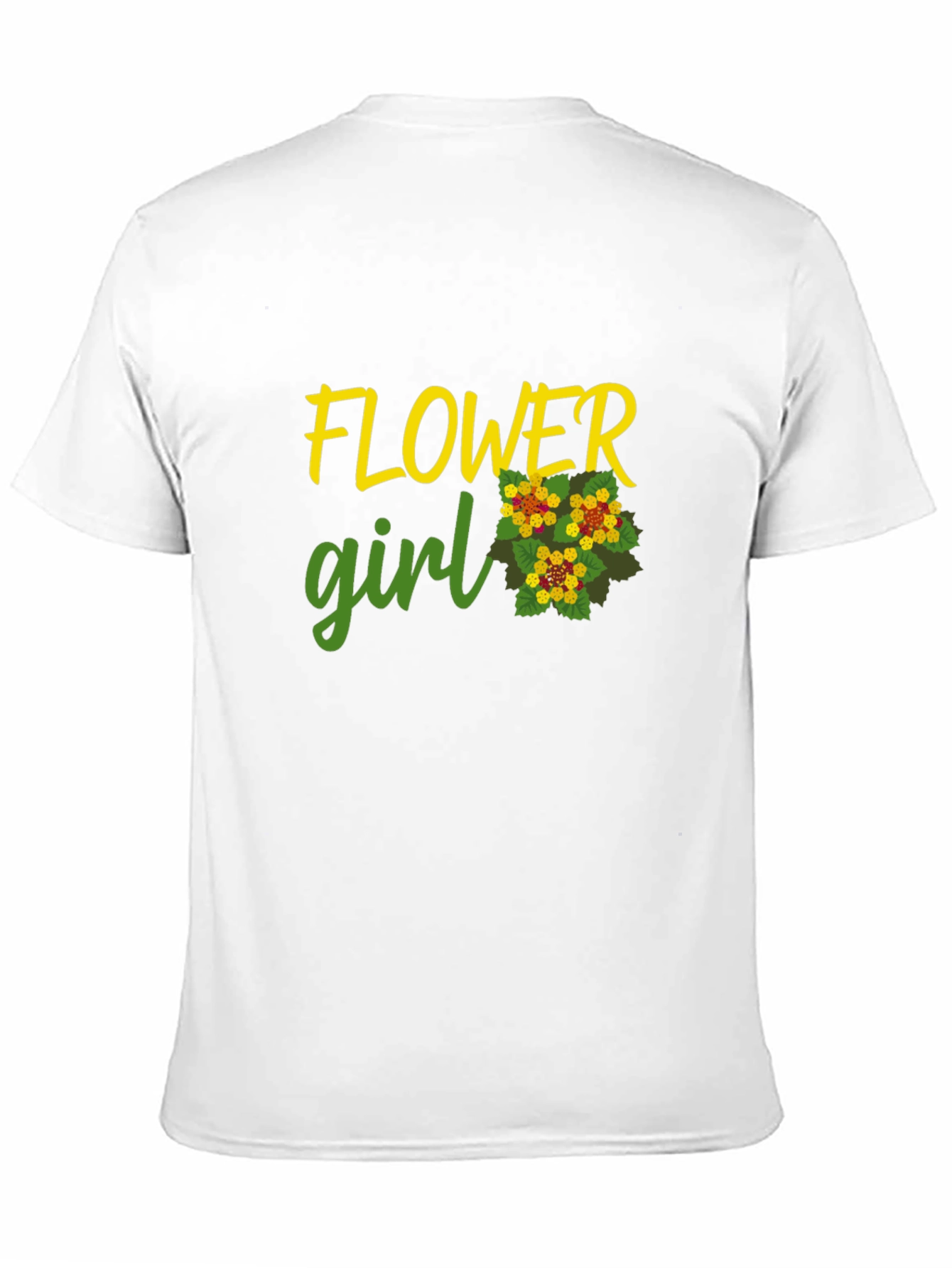 Flower Girl Graphic Tee - Black Cotton Casual Shirt