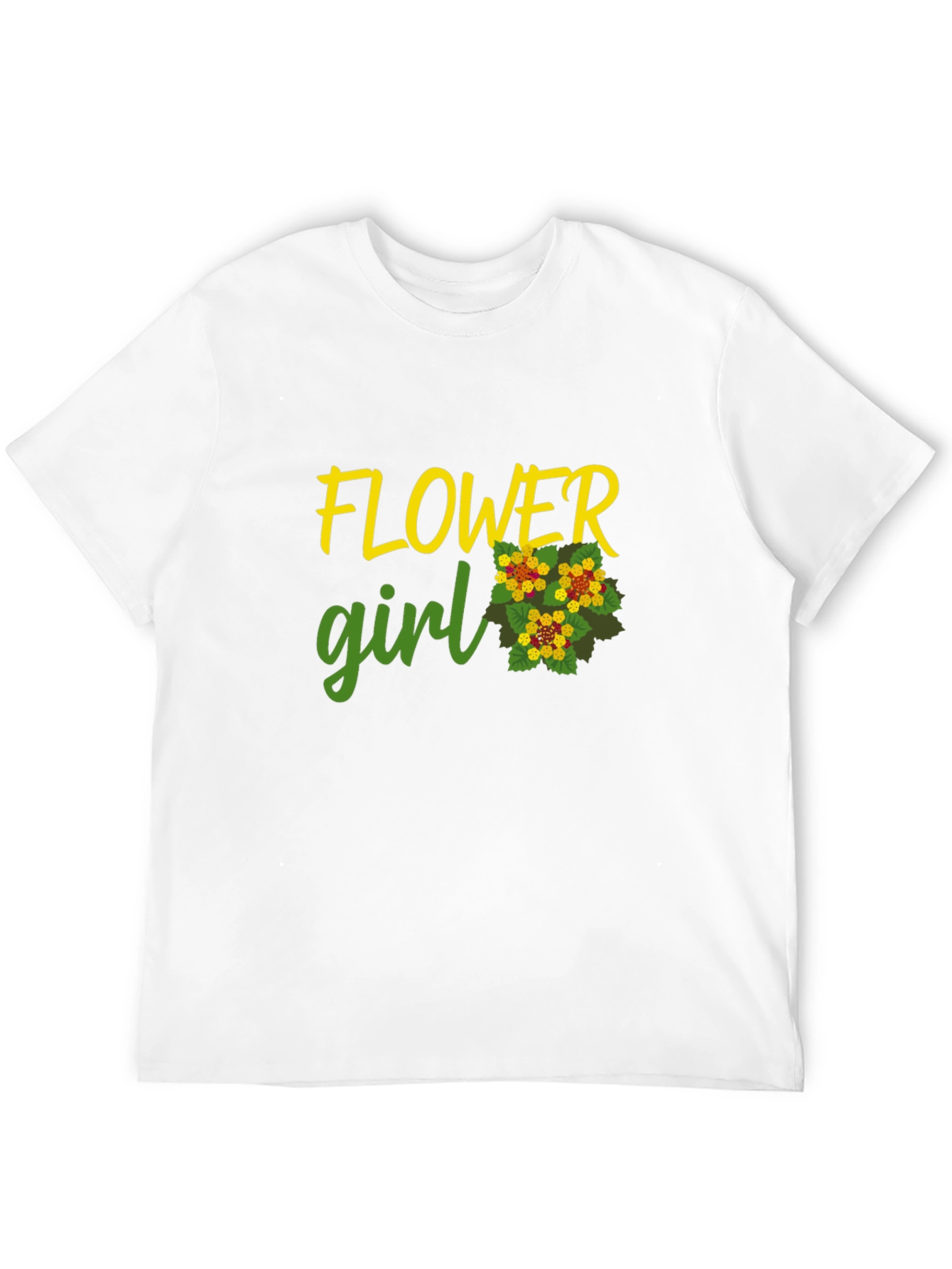 Flower Girl Graphic Tee - Black Cotton Casual Shirt