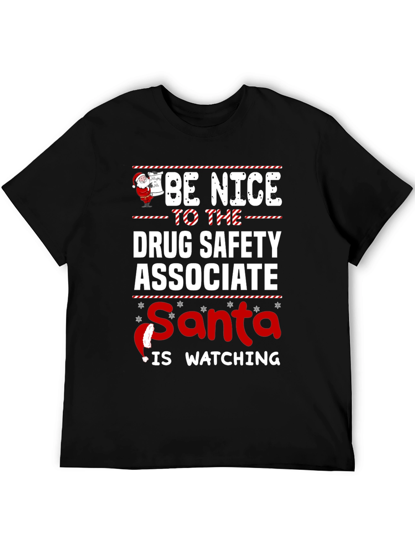 Drug Safety Associate Santa Watching T-Shirt