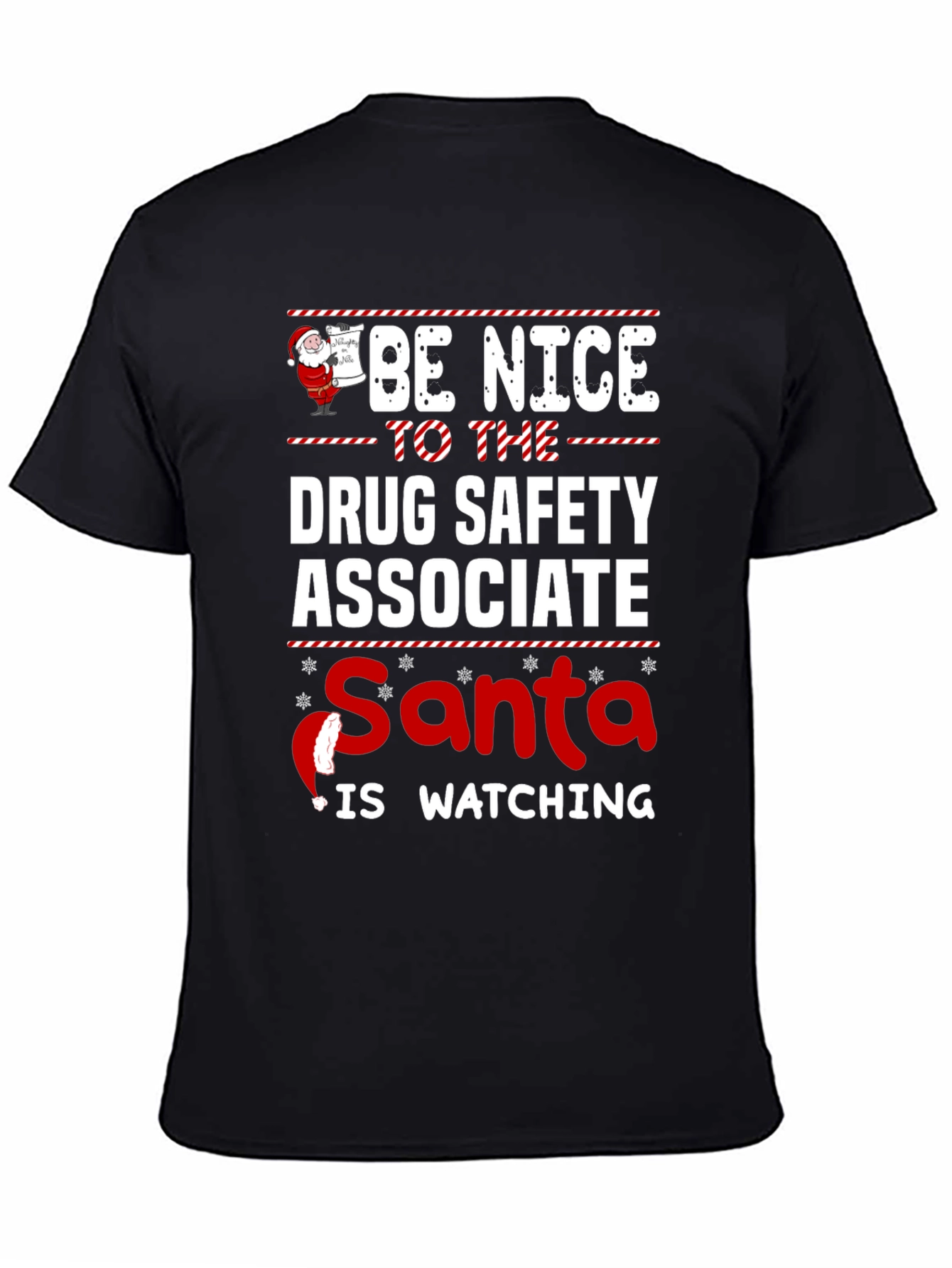 Drug Safety Associate Santa Watching T-Shirt