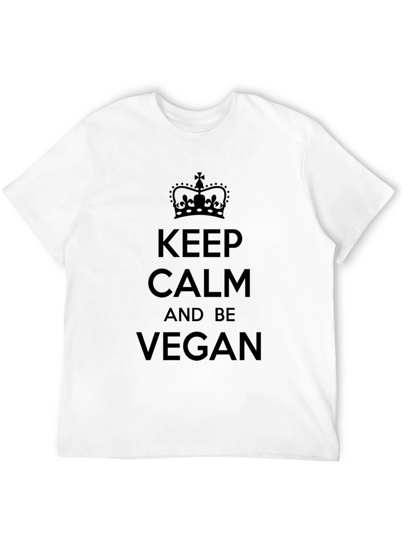Keep Calm and Be Vegan Black T-Shirt