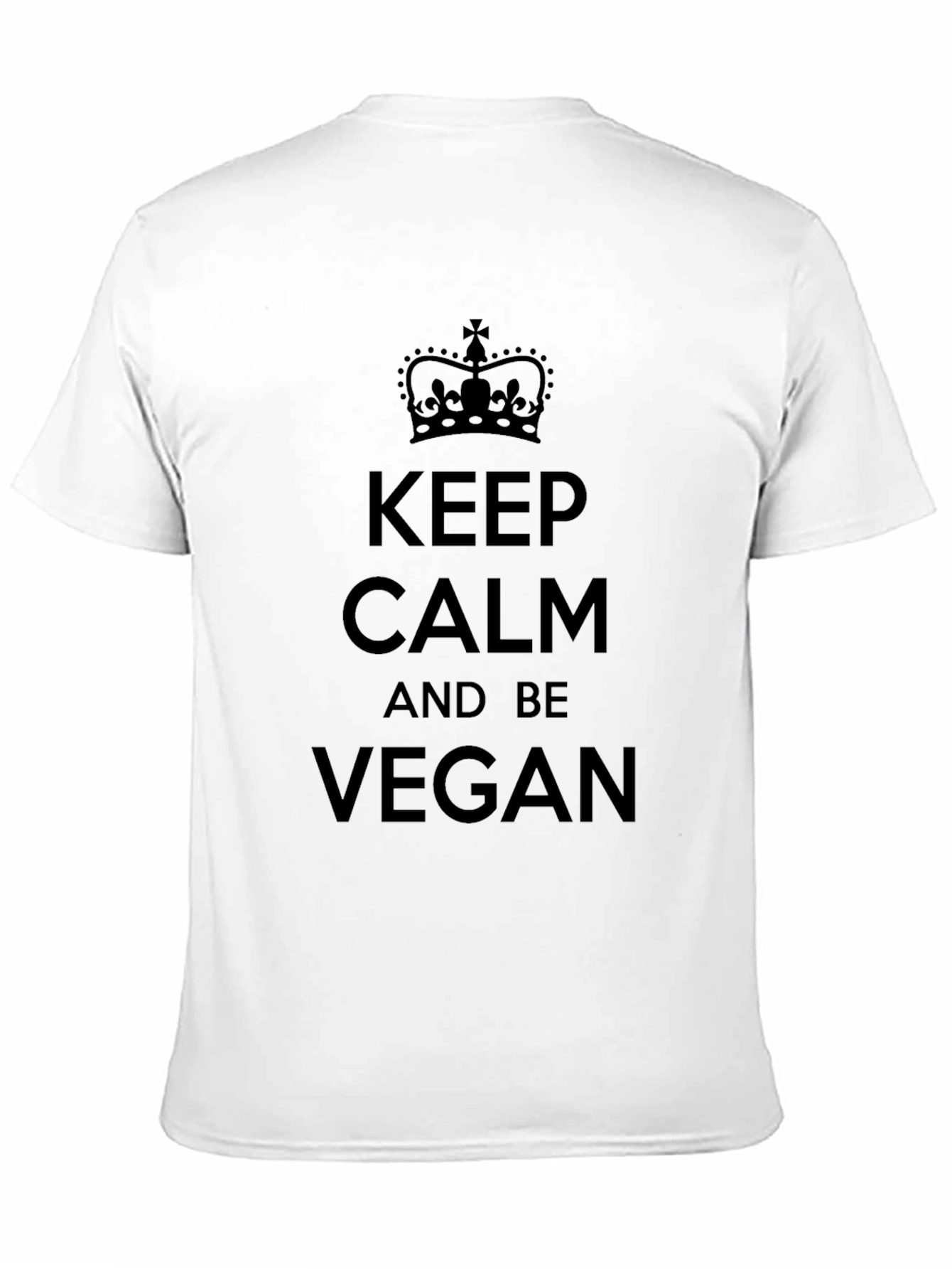 Keep Calm and Be Vegan Black T-Shirt