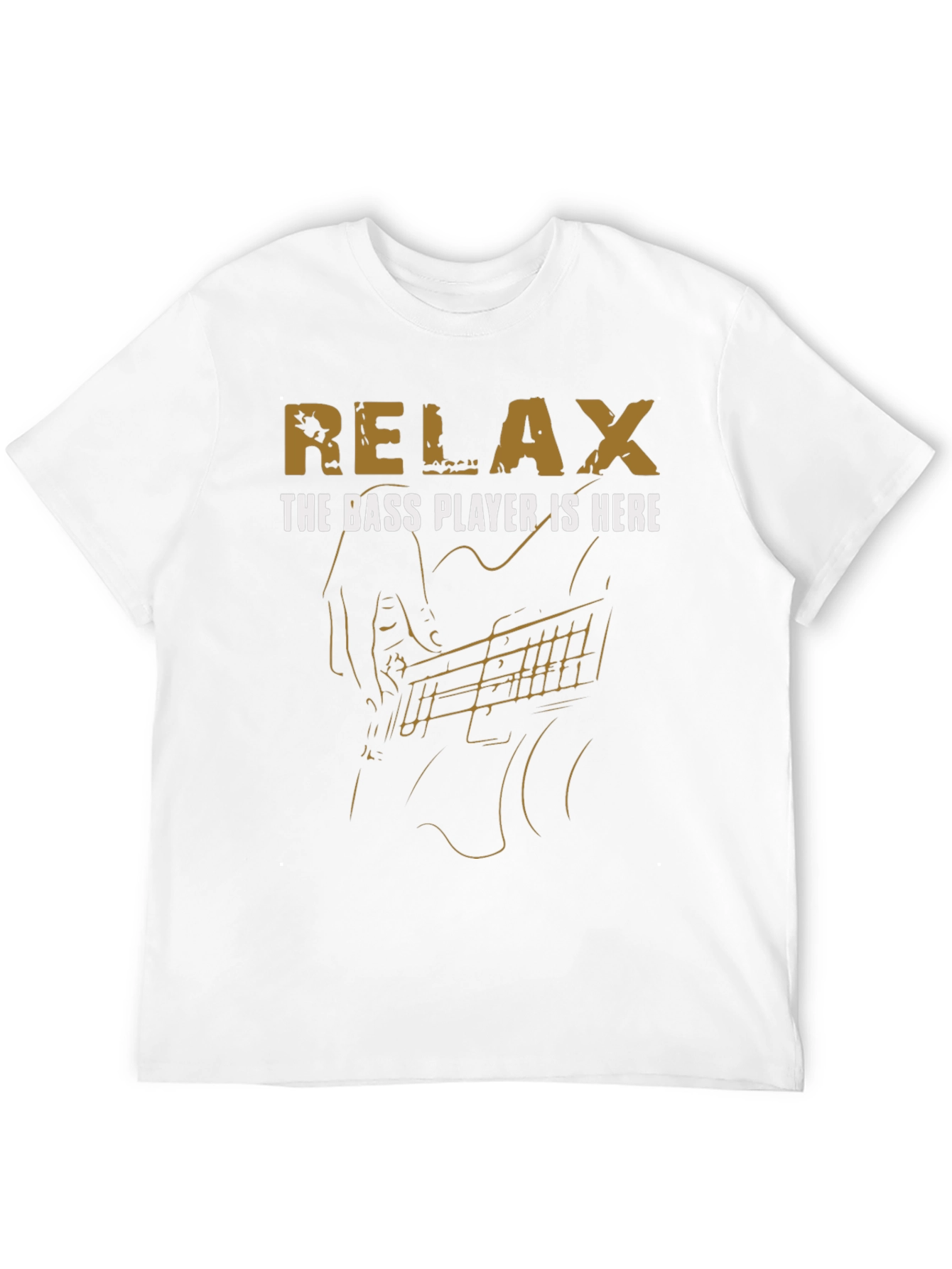Relax The Bass Player Is Here Black T-Shirt