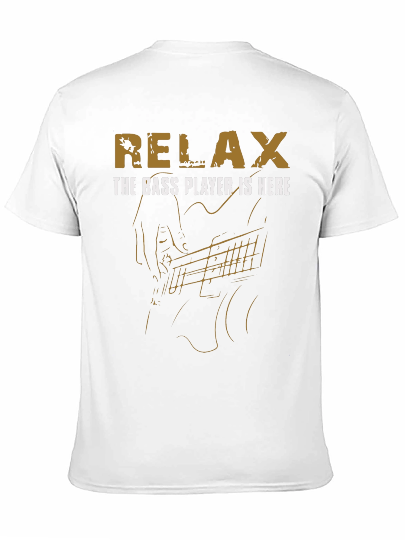 Relax The Bass Player Is Here Black T-Shirt