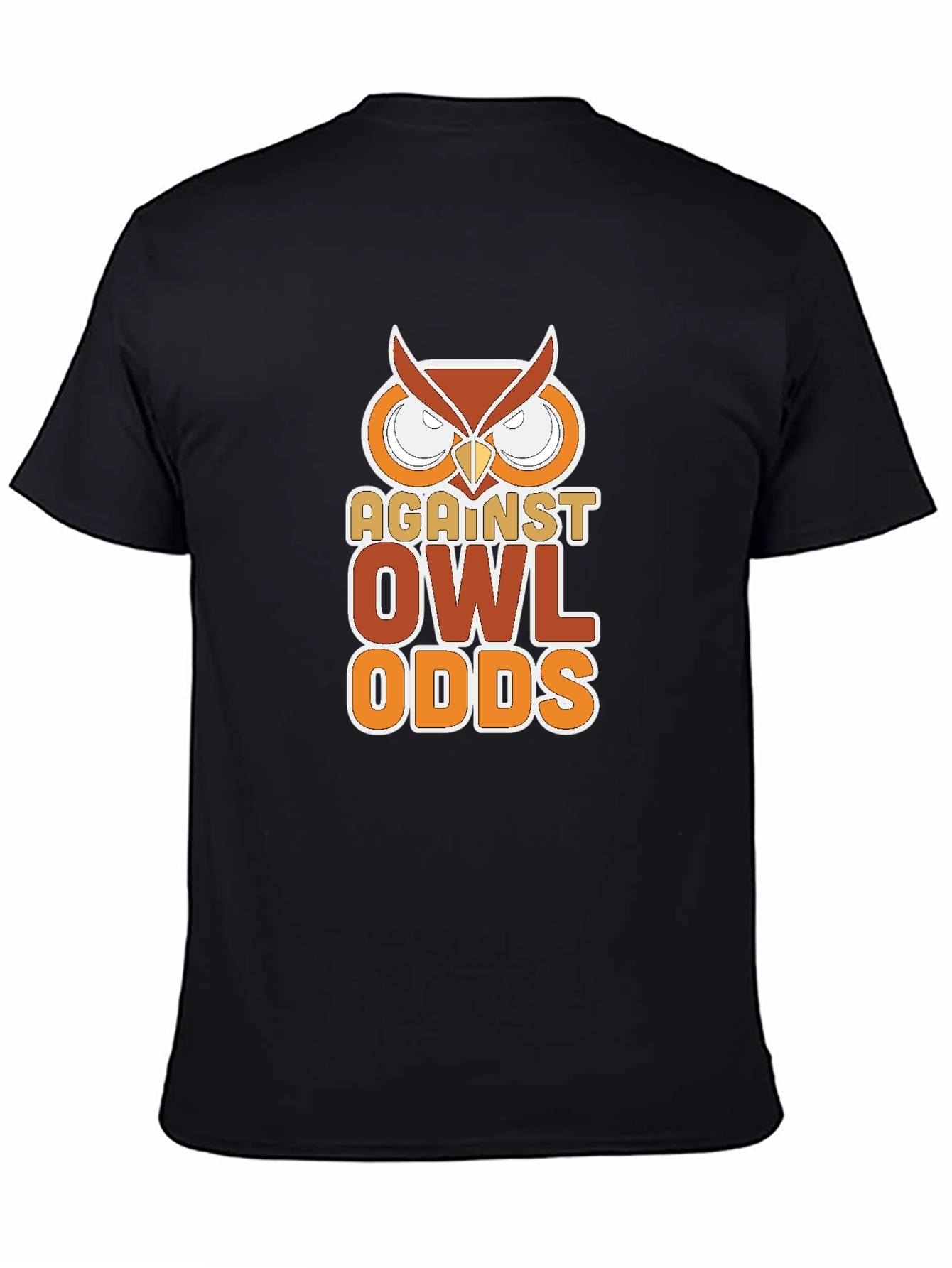 Against Owl Odds Graphic T-Shirt - Black
