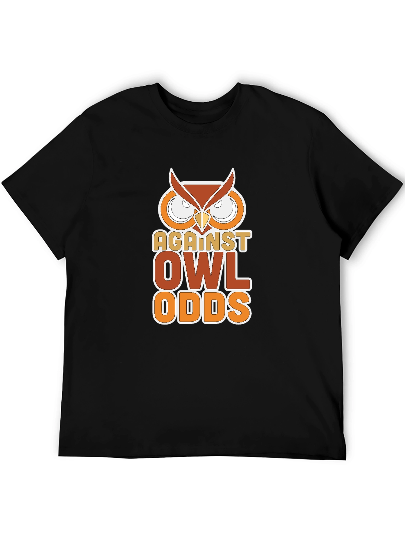 Against Owl Odds Graphic T-Shirt - Black