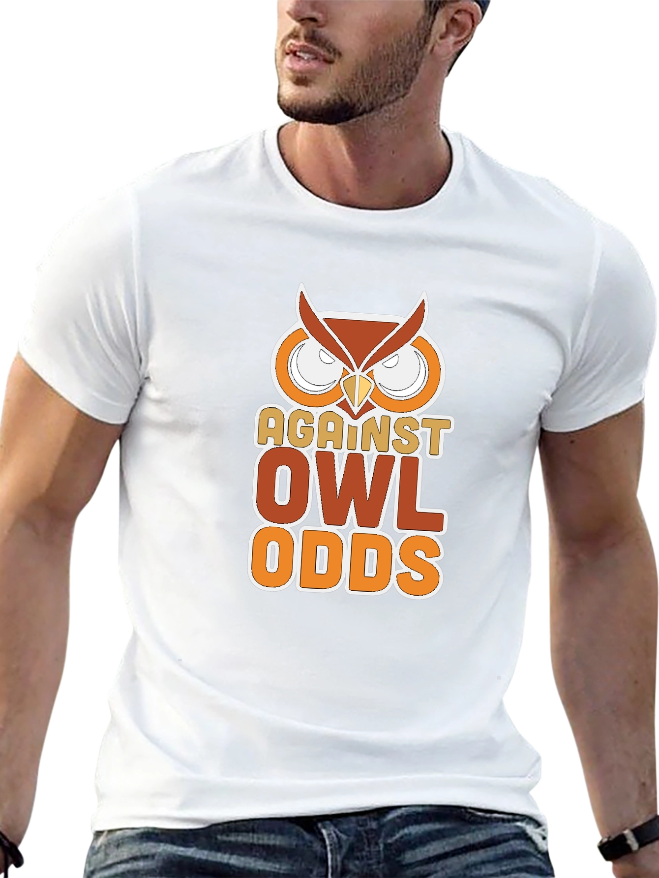 Against Owl Odds Graphic T-Shirt - Black