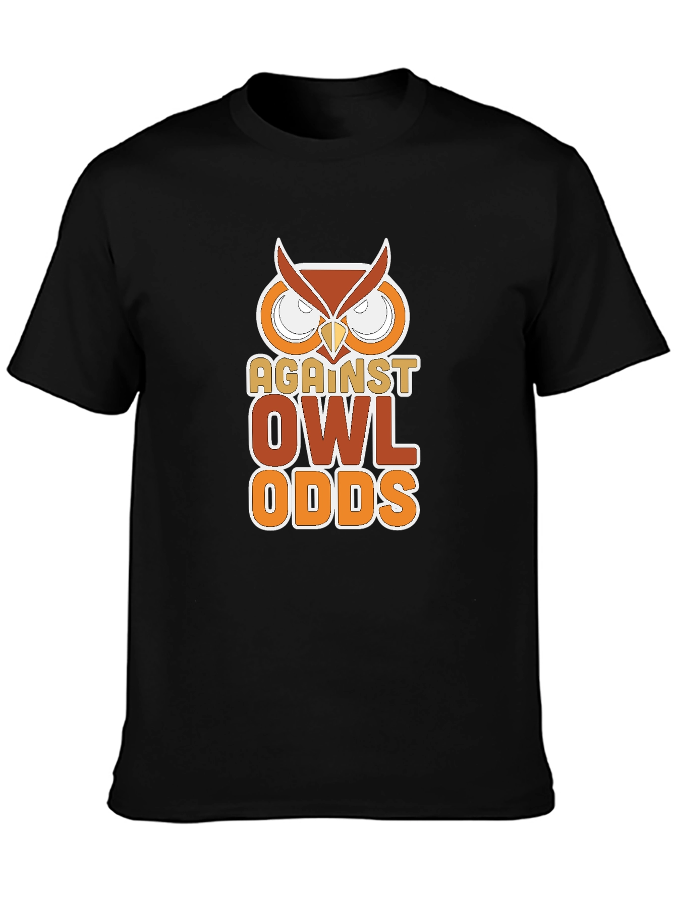 Against Owl Odds Graphic T-Shirt - Black