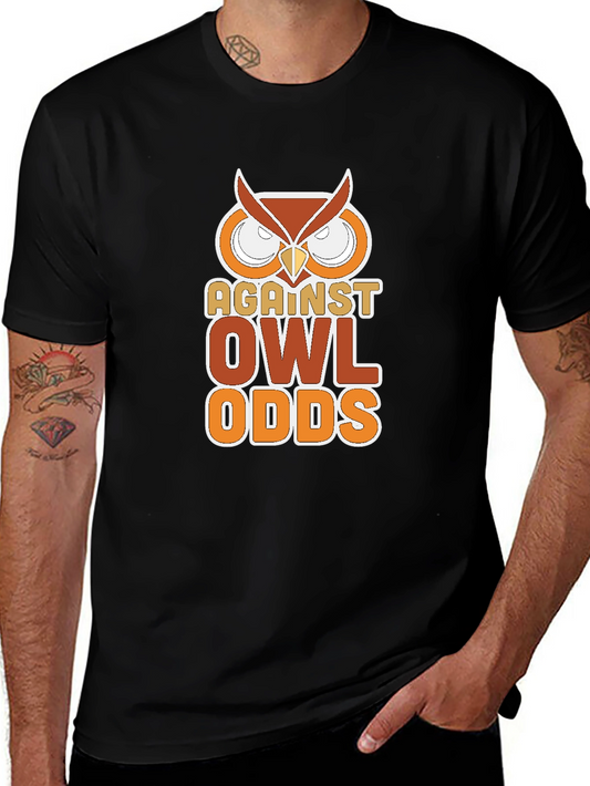 Against Owl Odds Graphic T-Shirt - Black
