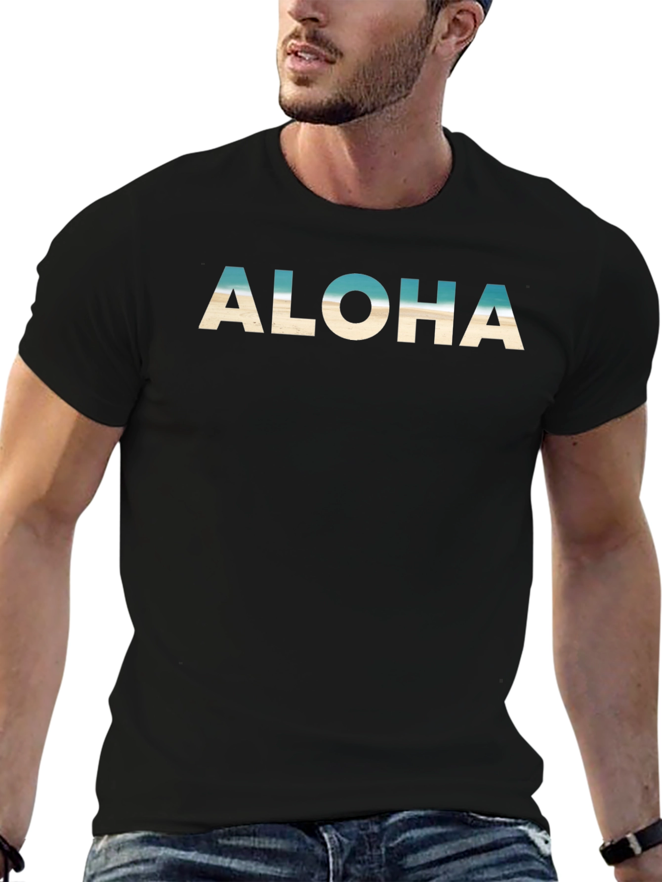 Aloha Beach Graphic T-Shirt - Casual Summer Tee