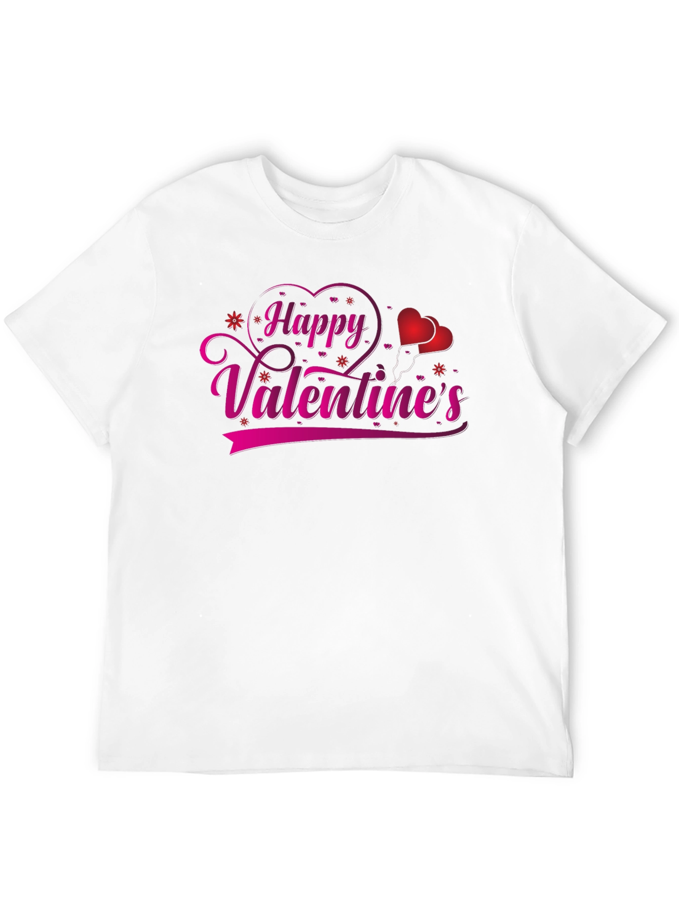 Happy Valentines Day Black T-Shirt