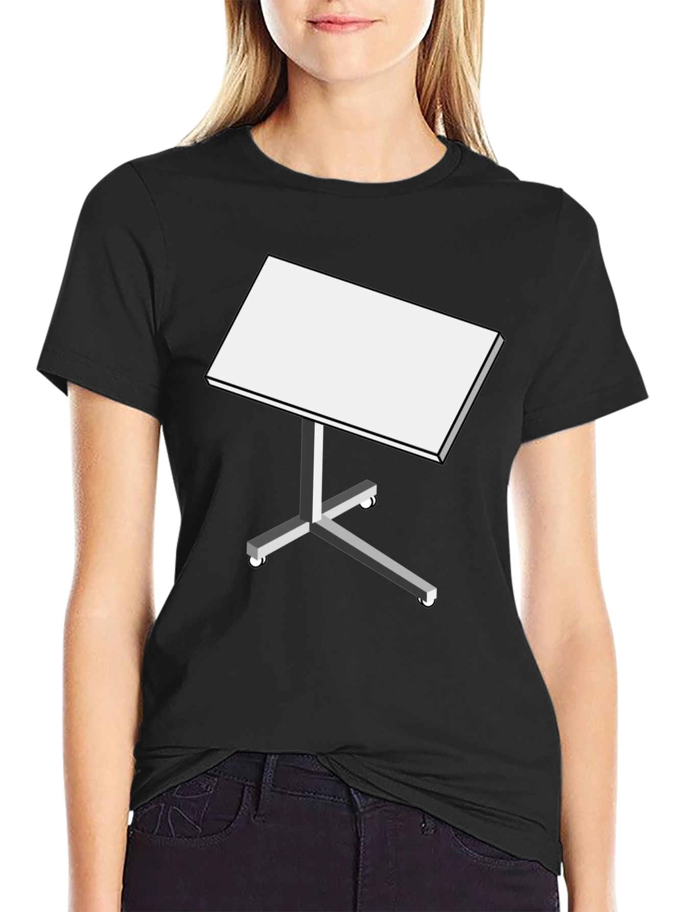 Black T-Shirt with Table Design