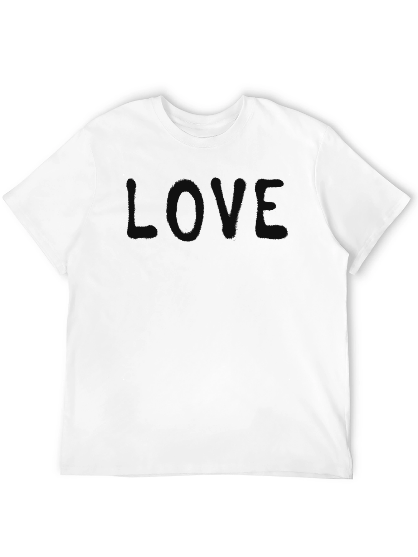 Mens Black LOVE Graphic Tee - Casual Comfort