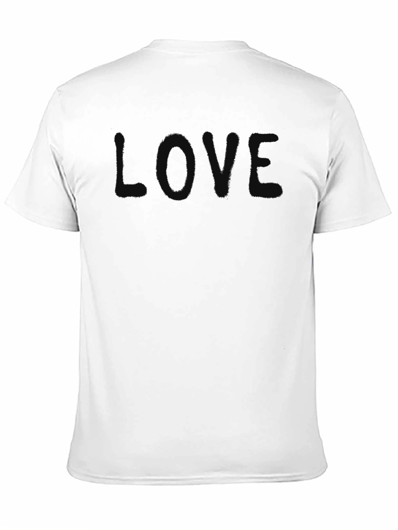 Mens Black LOVE Graphic Tee - Casual Comfort