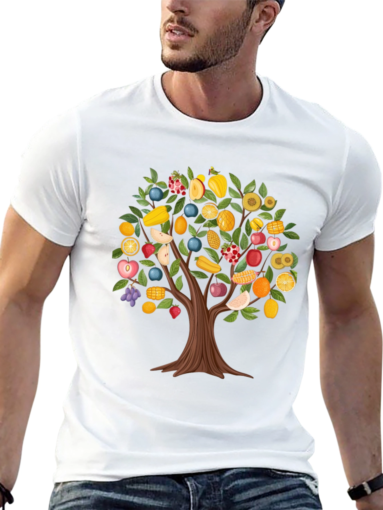 Fruit Tree Graphic T-Shirt - Quirky & Stylish