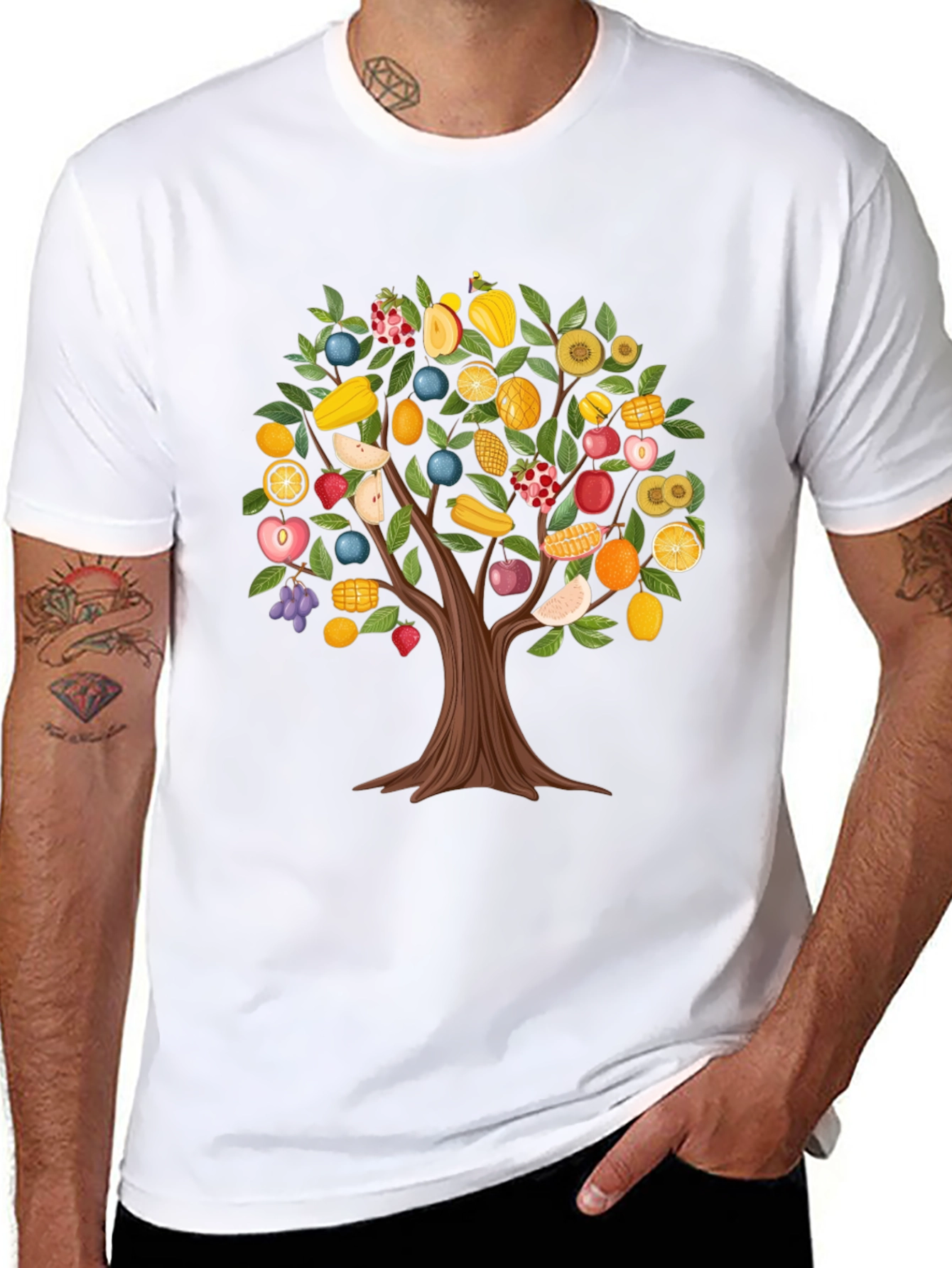 Fruit Tree Graphic T-Shirt - Quirky & Stylish