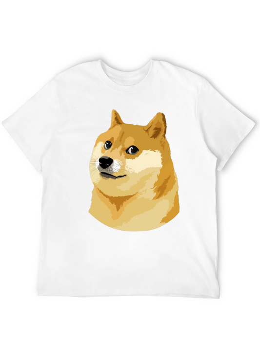 Doge Meme Graphic Tee - Black Cotton T-Shirt