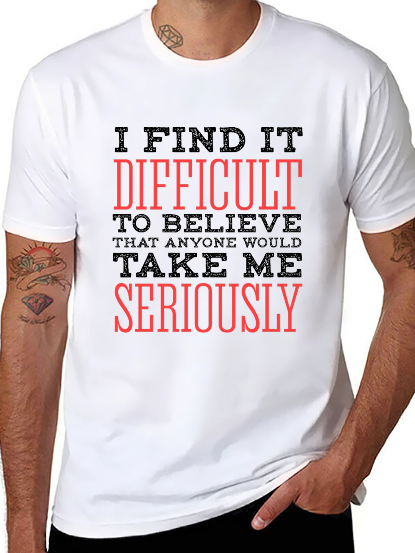 Difficult to Believe Mens Graphic Tee