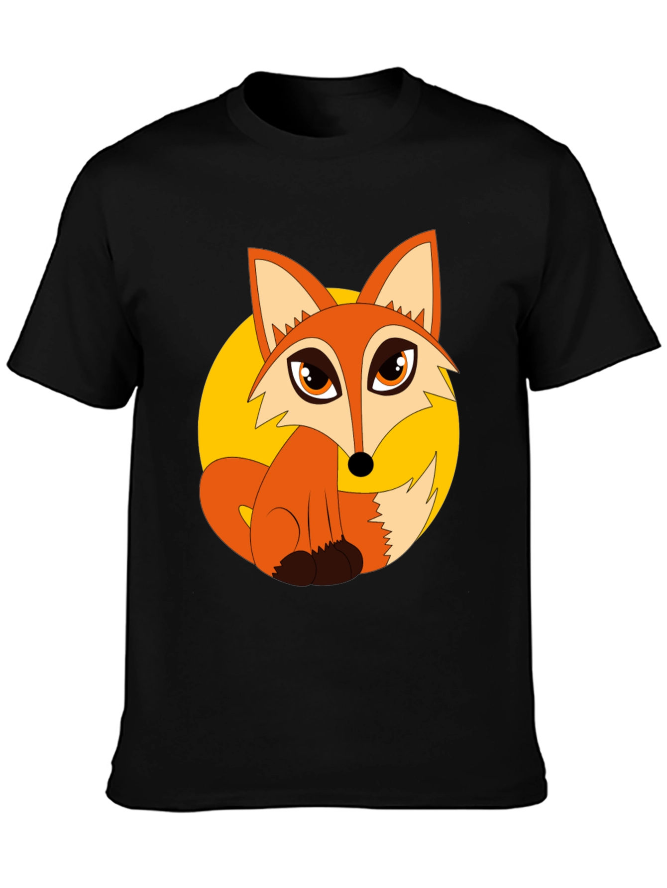 Cartoon Fox Graphic T-Shirt