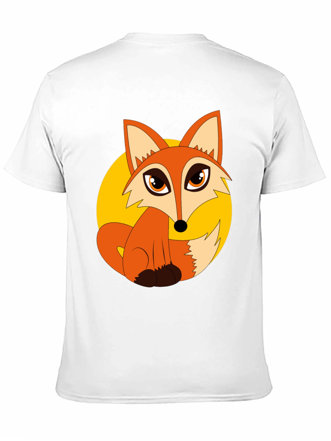 Cartoon Fox Graphic T-Shirt