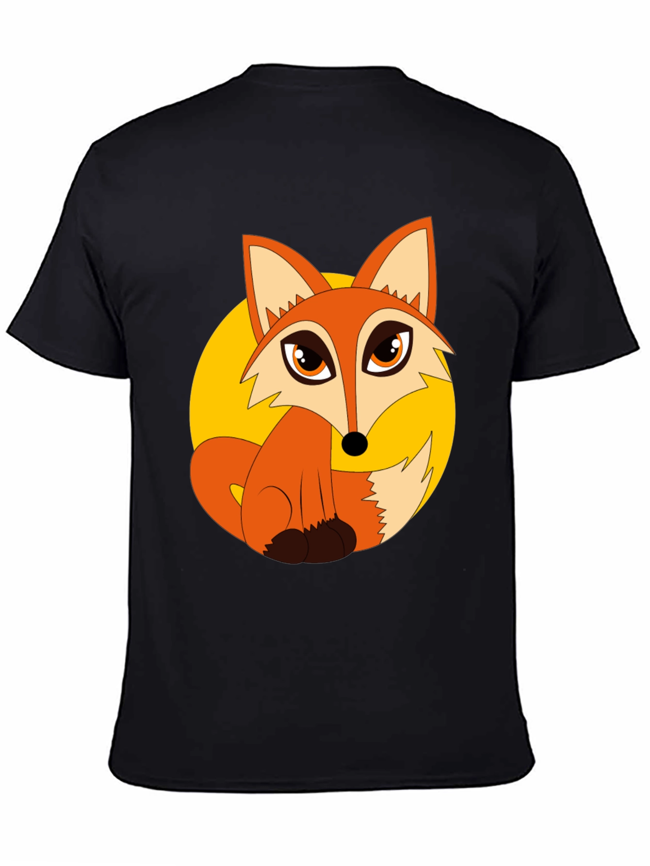Cartoon Fox Graphic T-Shirt