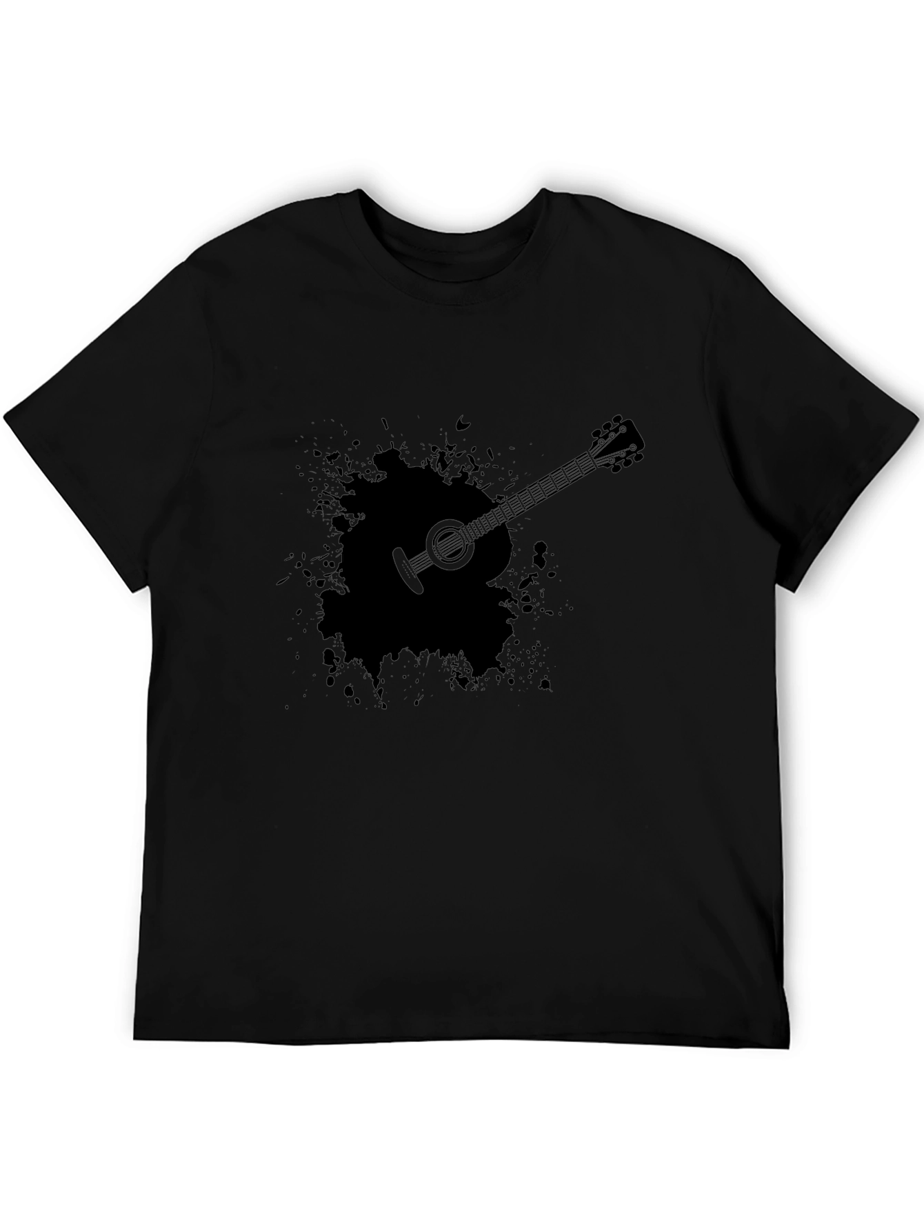 Guitar Splash T-Shirt - Mens Black Tee
