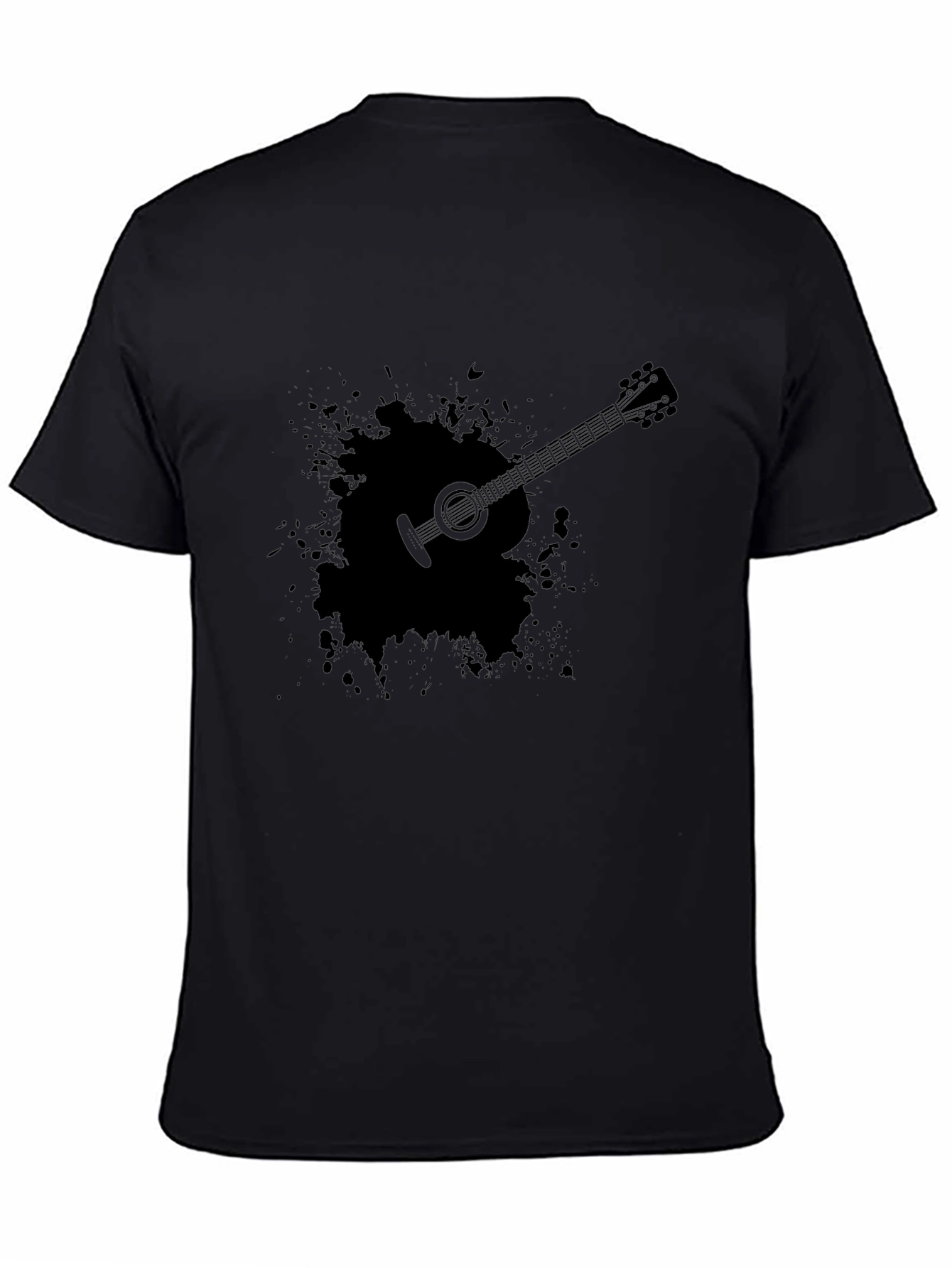 Guitar Splash T-Shirt - Mens Black Tee