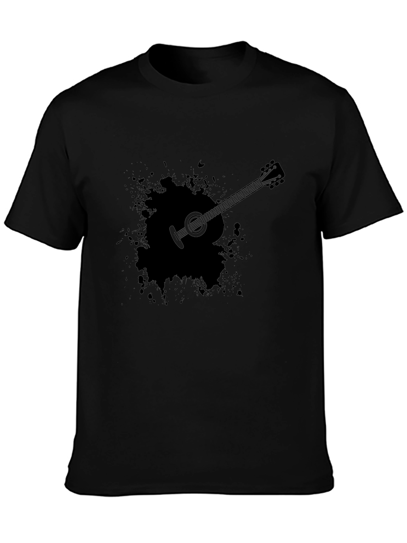 Guitar Splash T-Shirt - Mens Black Tee