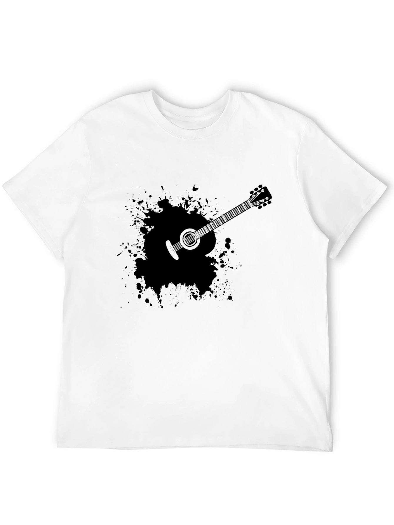 Guitar Splash T-Shirt - Mens Black Tee
