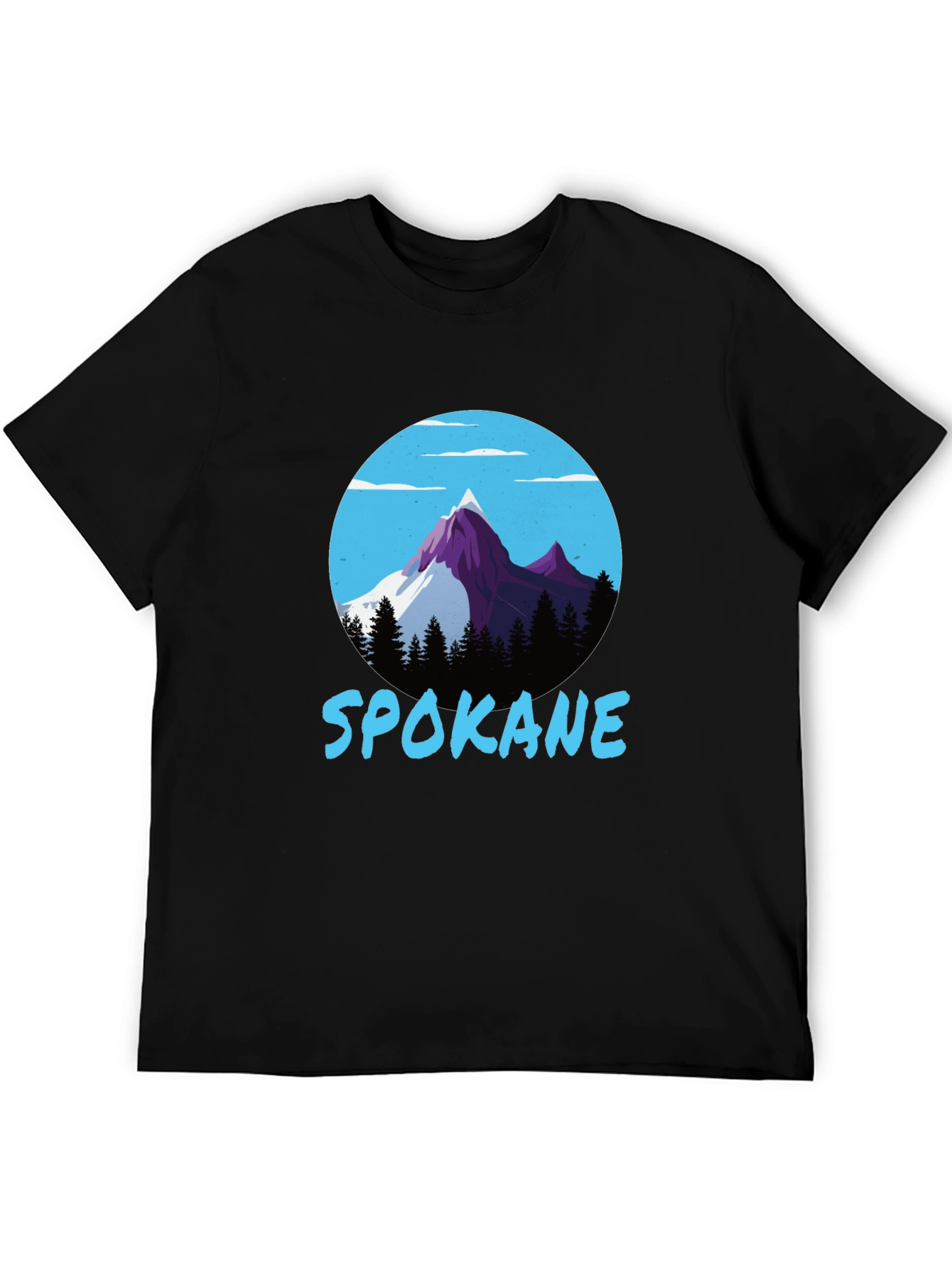 Spokane Mountain Graphic Tee - Black