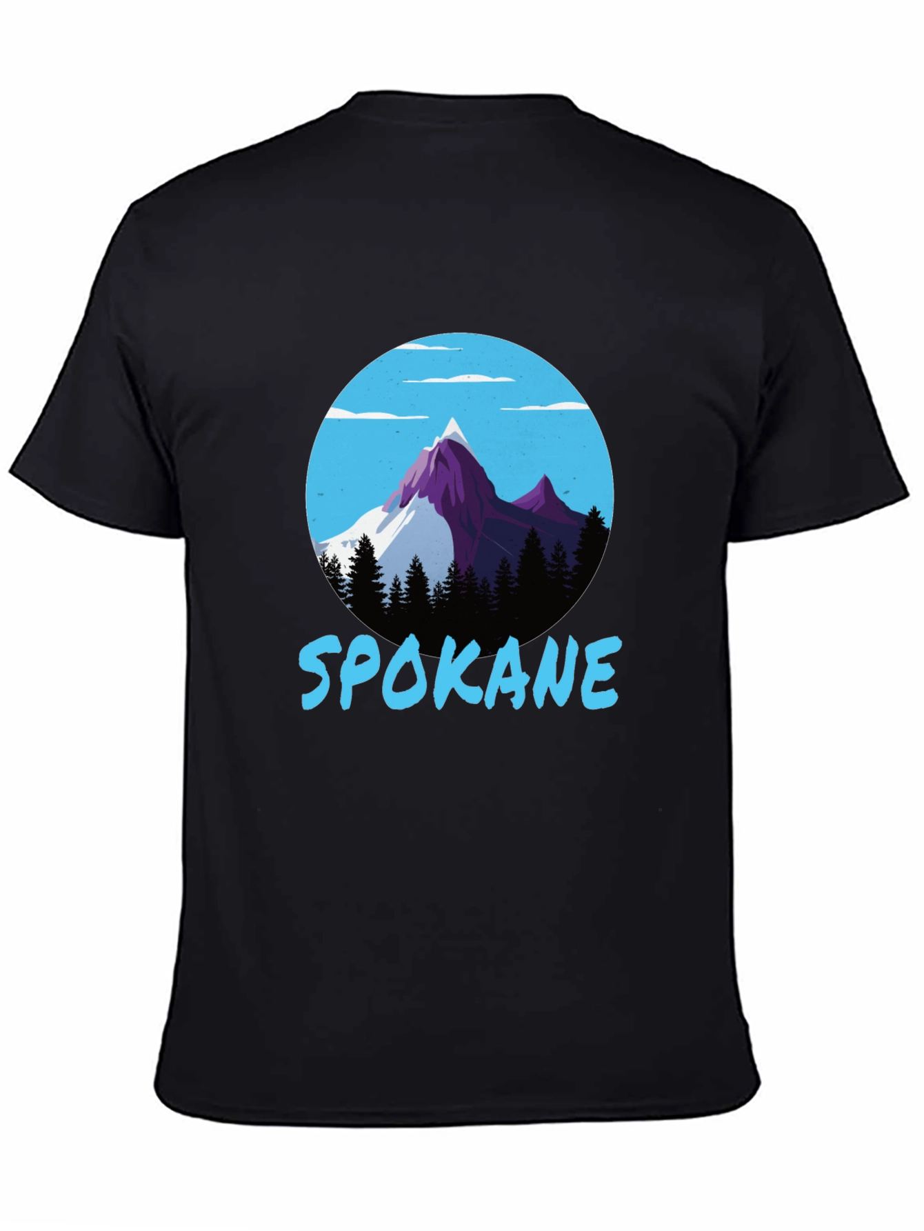 Spokane Mountain Graphic Tee - Black
